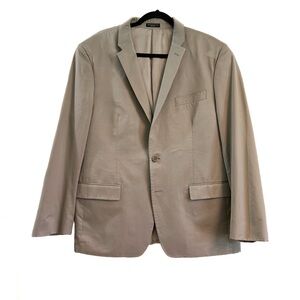 John Varvatos Beige Gray Men’s Blazer Sport Coat Business Designer Formal Sz 46R